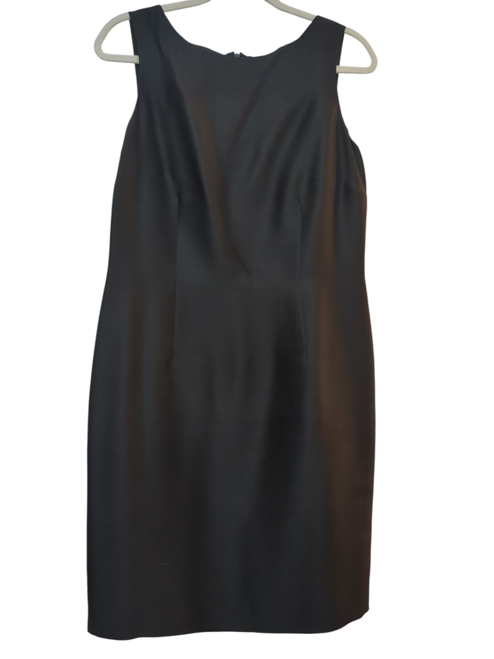 Vtg 90's Talbots Pure Silk Black Sheath Dress Sz 10 Minimalist Quiet Luxury LBD